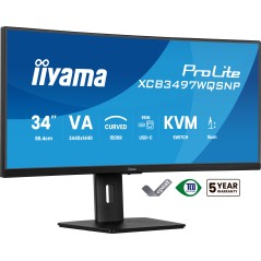 iiyama 34 Business UQHD USB-C Dock - Elevate Your Productivity with Stunning Visuals and Seamless Connectivity | XCB3497WQSNP-B1